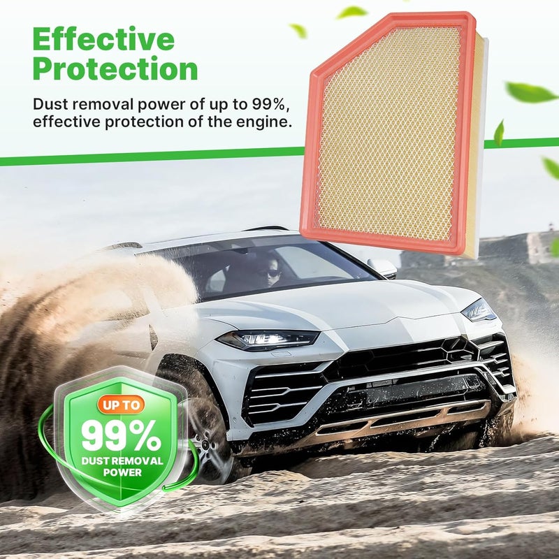 RVgolf Store Engine+Cabin Air Filters Fit for 2020-2026 Chevrolet Silverado 2500HD/3500HD, 2020-2026 GMC Sierra 2500HD/3500HD 6.6L Diesel Engine Air Filter Replacement Accessories CF11966 84554703 - Image 3